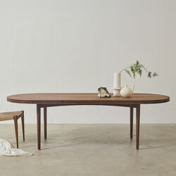 GROOVE COFFEE TABLE OVAL, oiled walnut, DK3