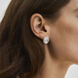 Rose Earsticks Large, silver, Pernille Corydon Jewellery