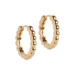 Ball Hoops Small, gold plated, ENAMEL Copenhagen