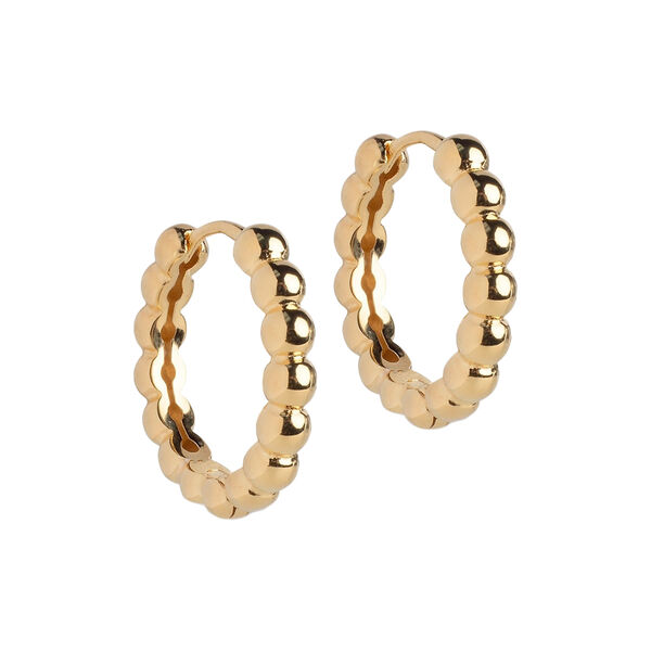 Ball Hoops Small, gold plated, ENAMEL Copenhagen