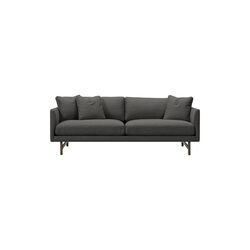 5552 Calmo 95 2-seater Sofa, dark grey/smoked oak, Fredericia Furniture