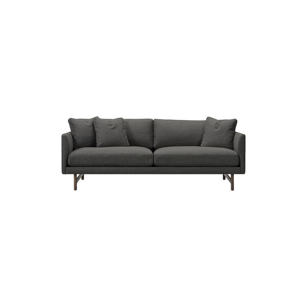 5552 Calmo 95 2-seater Sofa, dark grey/smoked oak, Fredericia Furniture