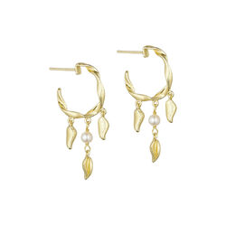 Nadia hoops, gold plated, Pure by Nat