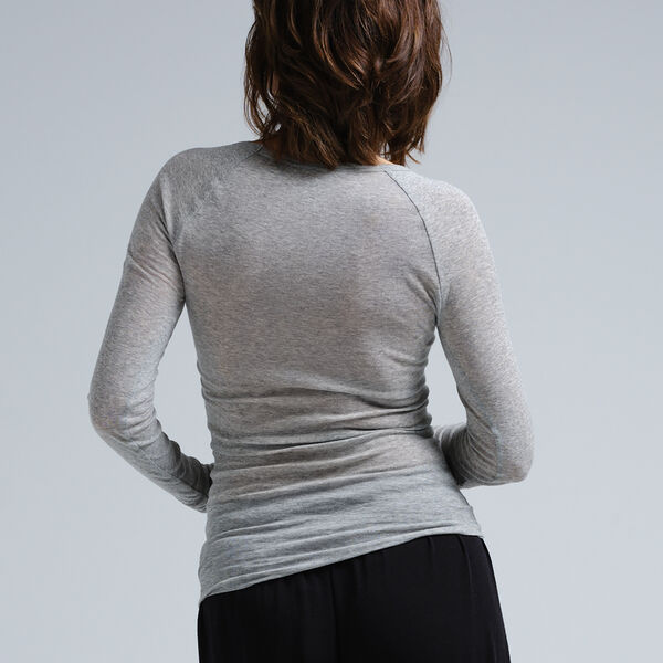 Elvira Blouse, grey melange, Seamless Basic