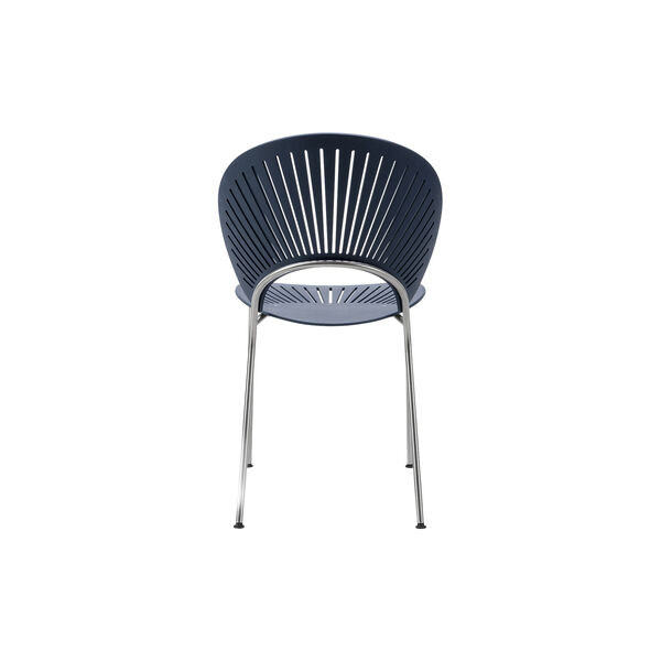 3398 Trinidad Chair, nordic blue/chrome, Fredericia Furniture