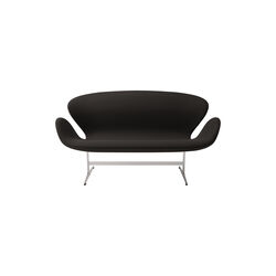 Swan Sofa&trade; 3321 2-seater Sofa, black, Fritz Hansen