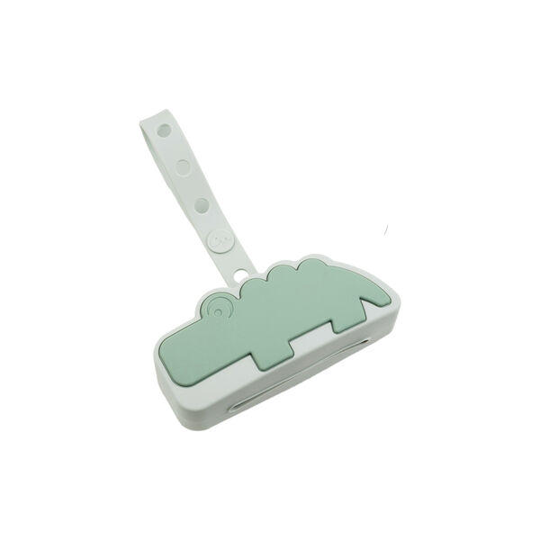 Croco Silicone Pacifier Pouch, green Croco Silicone Pacifier Pouch, green, Done by Deer