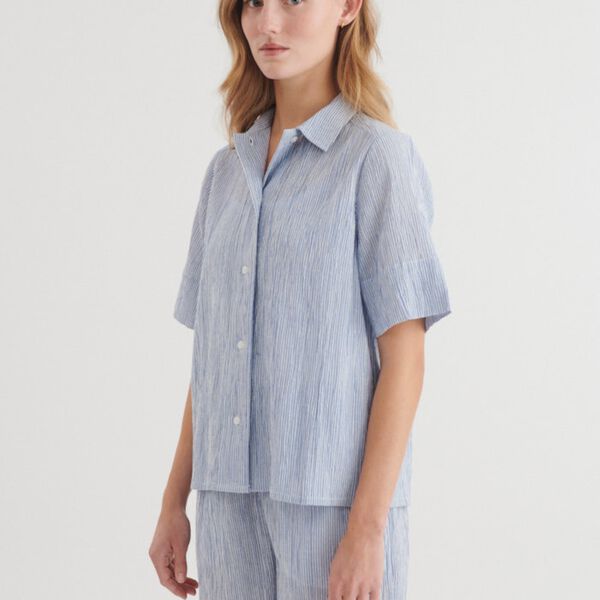 Carol SS Shirt, riviera, Basic Apparel