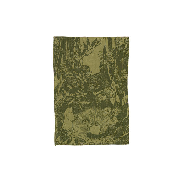 Moomin tea towel Mysterious Forest, green, Moomin Arabia