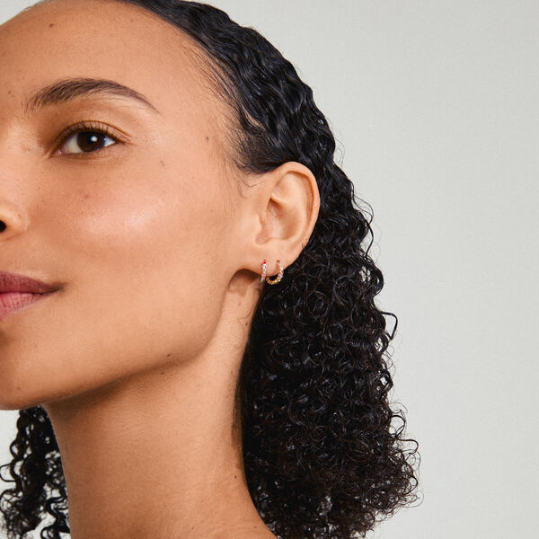 KLEOPRATRA Hoops, gold plated, Pilgrim