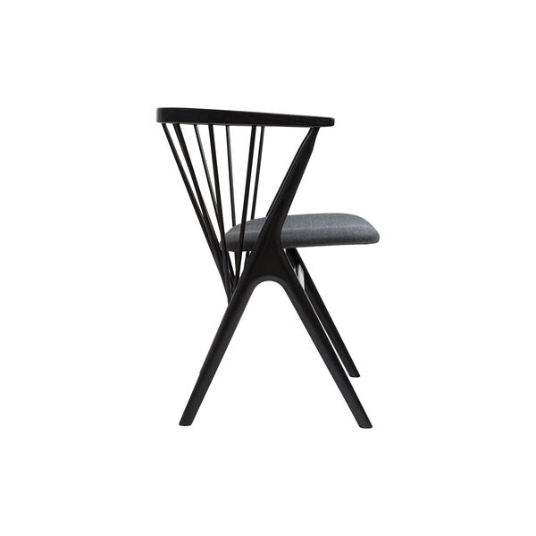 Sibast No 8 Dining Chair, black lacquered oak/dark grey Sibast No 8 Dining Chair, black lacquered oak/dark grey, Sibast Furniture