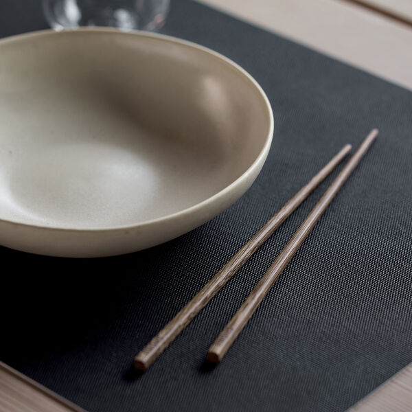 Shoku Placemat 4 pcs, solid black, Villa Collection