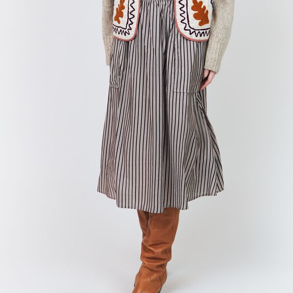 AkaneLL Midi Skirt, beige, Lollys Laundry