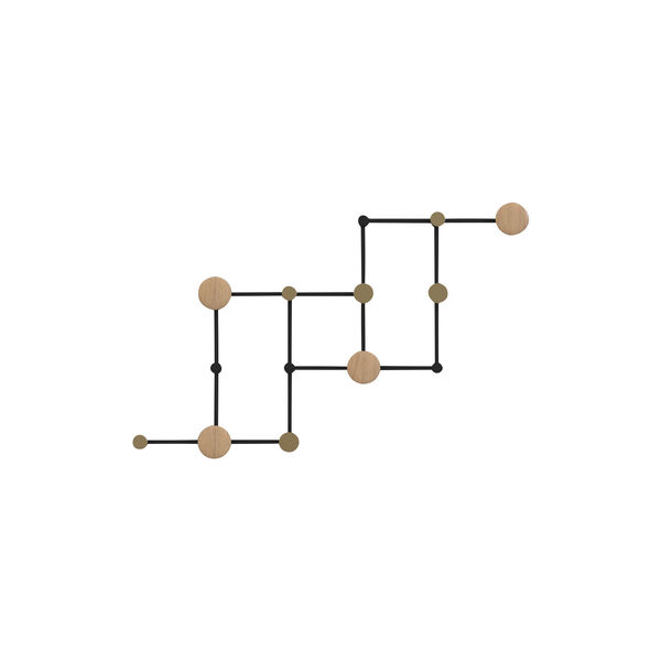 X•TEND Wall Rack, black/oak X•TEND Wall Rack, black/oak, LoCa