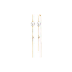 Ariel Earring, gold/white pearl, Julie Sandlau
