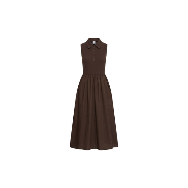 IHMONNA Polo Dress, chicory coffee, ICHI