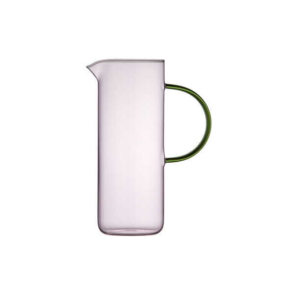 Torino Glass Jug, pink/green, Lyngby Glas
