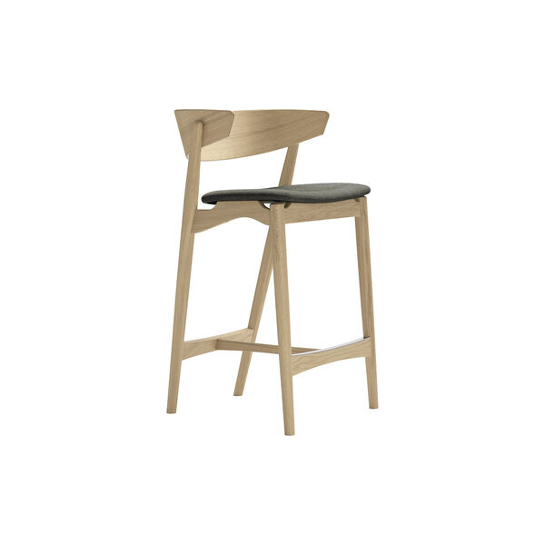 Sibast No 7 Bar Chair, soap treated oak/dark grey, Sibast Furniture
