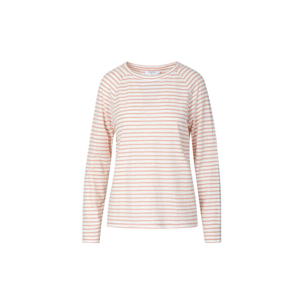 SILLA stripe longsleeved t-shirt - Mid sleeve, light pink/white stripe, Coster Copenhagen