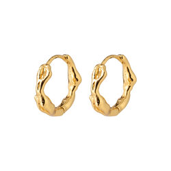 ZION Huggie Earrings Small, gold plated, Pilgrim