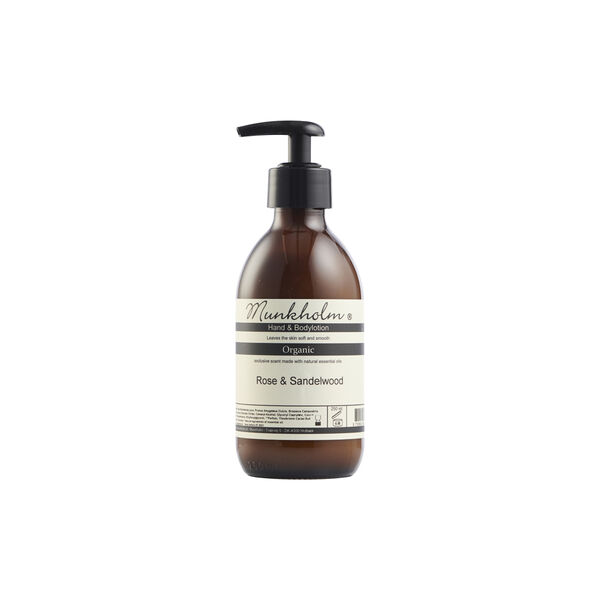 Organic Hand & Body Lotion, rose & sandalwood Organic Hand & Body Lotion, rose & sandalwood, Munkholm