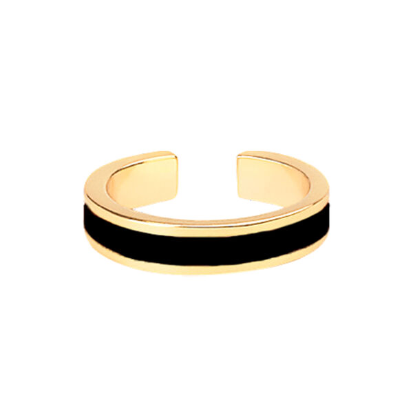 BANGLE Ring, light gold/black BANGLE Ring, light gold/black, bangle up