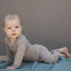 Baby Leggings Stripe | Soil/Offwhite, Serendipity