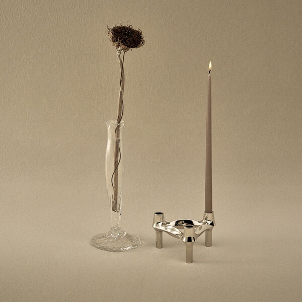STOFF Nagel BMF candle holder 3 pcs, chrome, STOFF Nagel