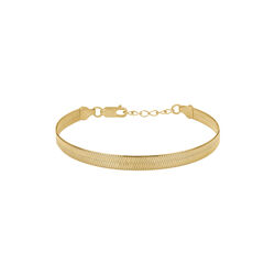 Cobra herringbone Bracelet, gold plated, Studio Z