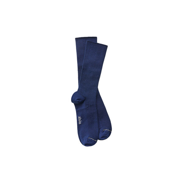 Cotton Rib Socks, midnight blue Cotton Rib Socks, midnight blue, Aiayu