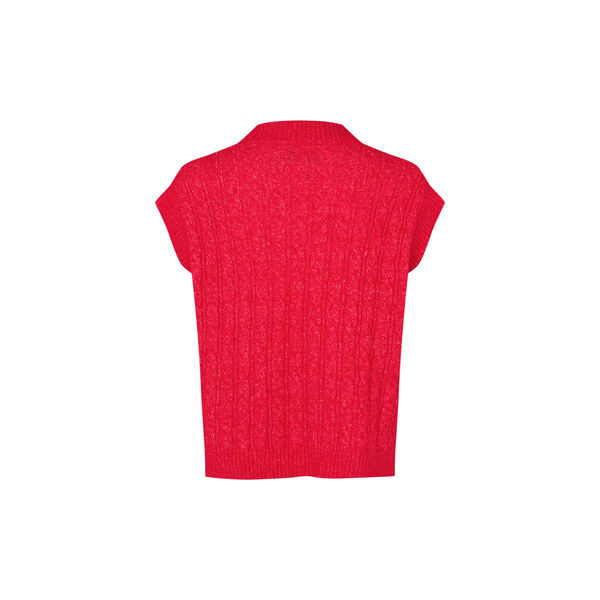 FinnLL Knit Vest SL, red, Lollys Laundry
