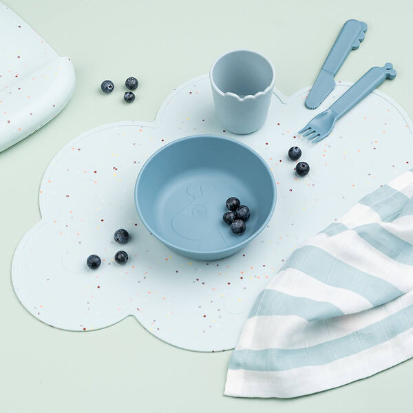 Confetti Silicone Placemat, blue, Done by Deer