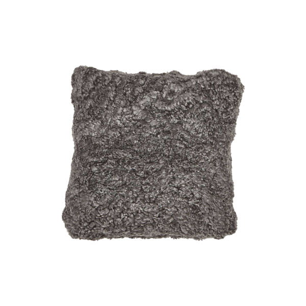 New Zealand Sheepskin Cushion, graphite, NATURES Collection