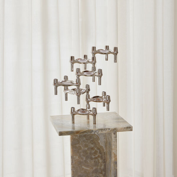 BMF Candle Holder, chrome, STOFF Nagel