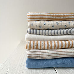 Muslin Cloth 3-pack, classic stripes camel, Cam Cam Copenhagen