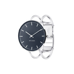 City Hall Wrist Watch, oxford blue/steel, Arne Jacobsen Watches