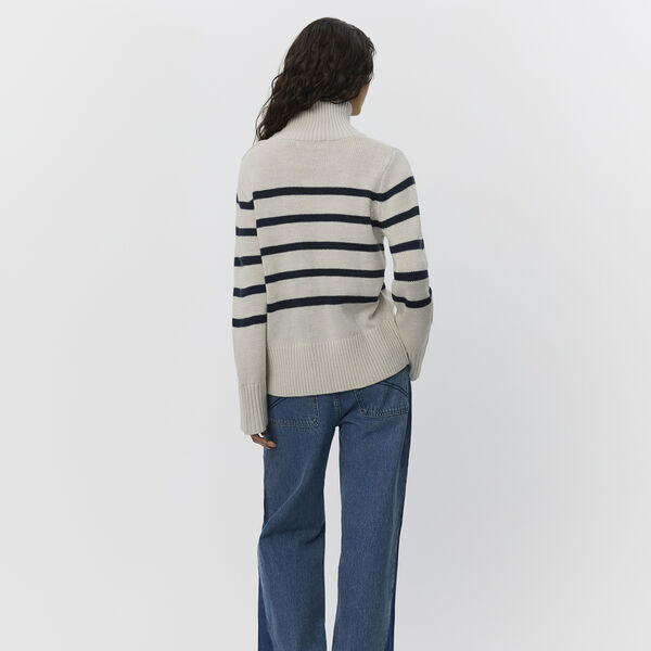 MargaretSW Sweater, grey striped MargaretSW Sweater, grey striped, Sofie Schnoor