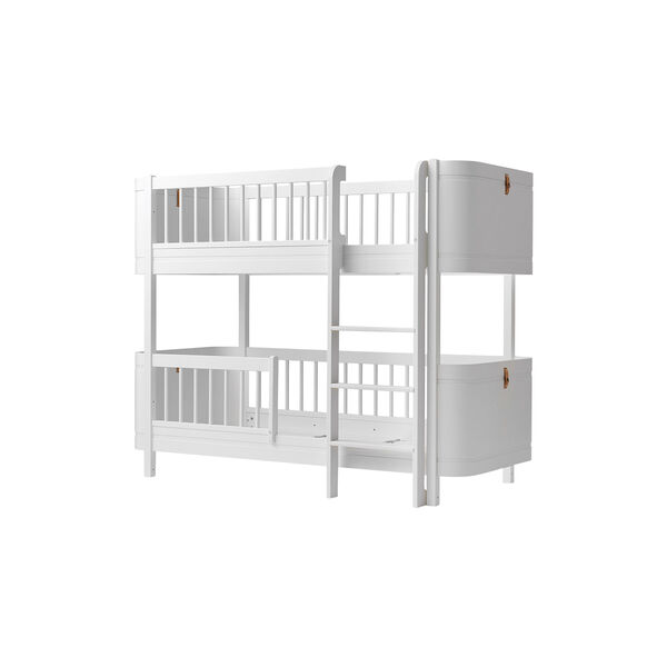 Wood Mini+ Low Bunk Bed 68x162 cm, white, Oliver Furniture