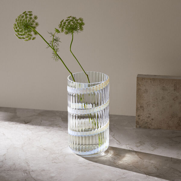 Lyngby Vase, swirl white, Lyngby Porcel&aelig;n