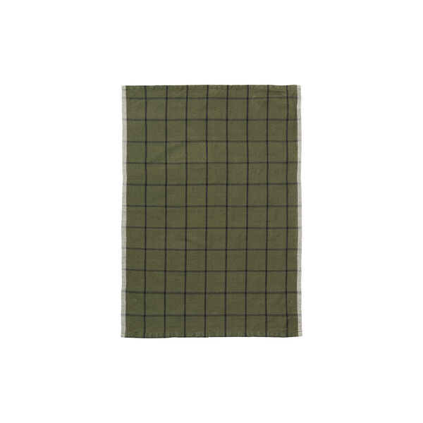Hale Tea Towel, green/black, Ferm Living