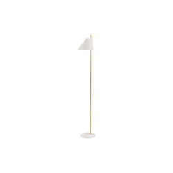 Yuh Floor Lamp, white/brass, Louis Poulsen