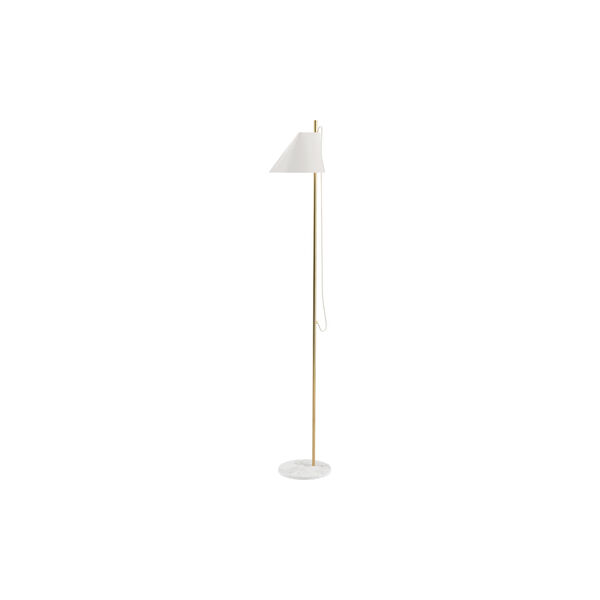 Yuh Floor Lamp, white/brass, Louis Poulsen