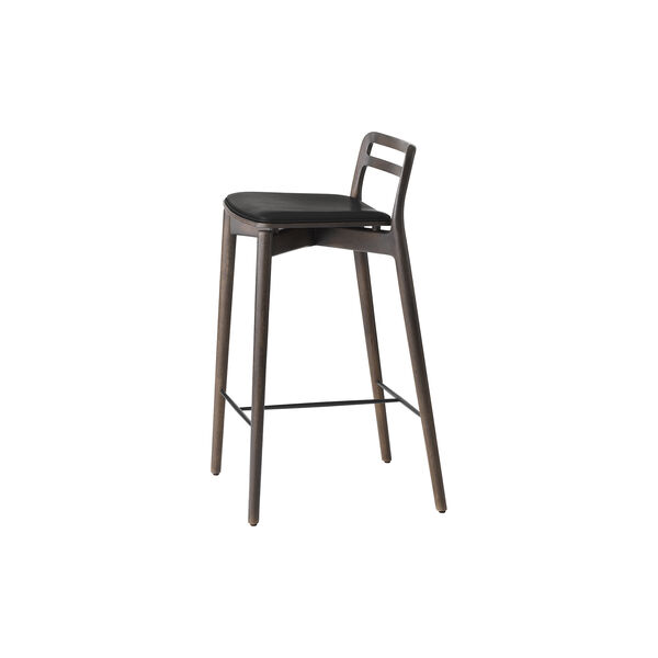 VIPP484 Cabin Counter Stool, dark oak/dark oak/black, Vipp