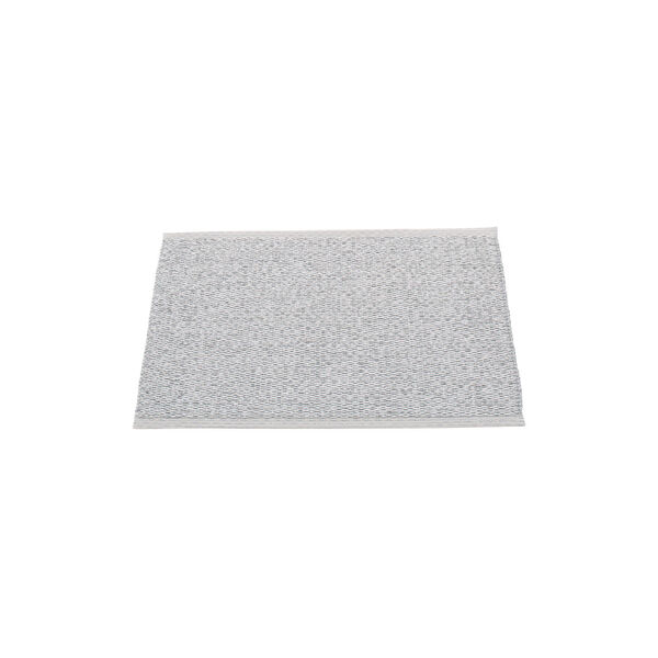 Svea Plastic Rug, grey metallic/light grey, Pappelina