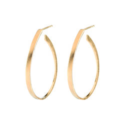 Oval Creoles, gold, Pernille Corydon Jewellery