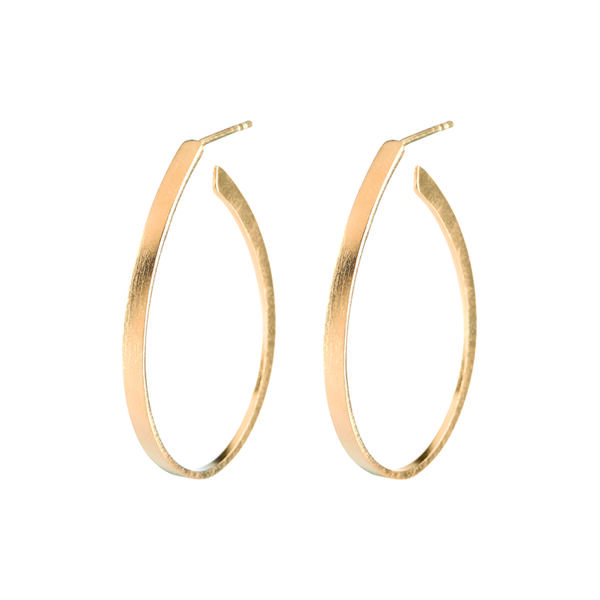 Oval Creoles, gold Oval Creoles, gold, Pernille Corydon Jewellery