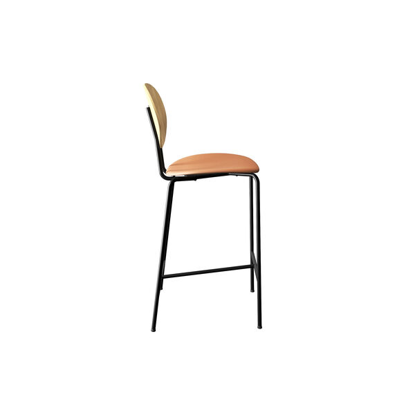 PIET HEIN Counter Chair, white pigmented oak/Silk Cognac, Sibast Furniture
