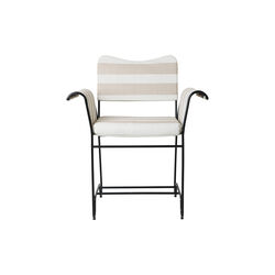 Tropique Dining Chair without Fringes, Leslie Stripe Limonta 40/classic black, GUBI