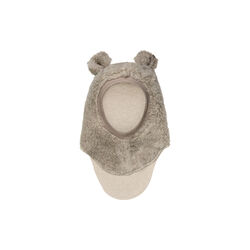Balaclava Ears Wool Teddy, camel melange, HUTTEliHUT