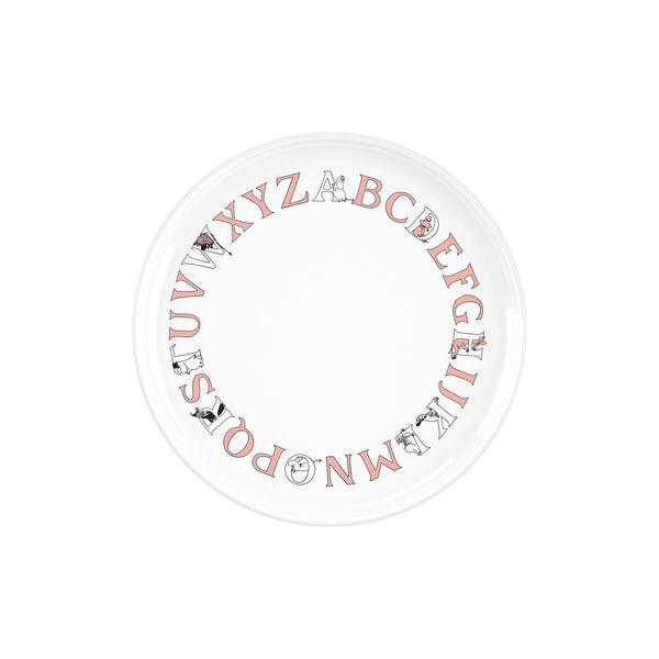 Moomin ABC Plate Ø 20 cm, moomin salmon, RIG-TIG